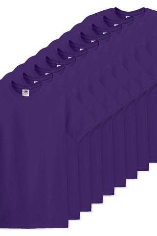 Pakke med 10 Fruit of the Loom SC6 - 100% bomuld kortærmet t-shirt