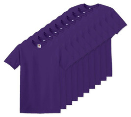 Pack of 10 Fruit of the Loom SC6 - Original Full Cut T (61-082-0)