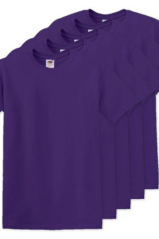 Pakke med 50 Fruit of the Loom SC6 - 100% bomuld kortærmet t-shirt