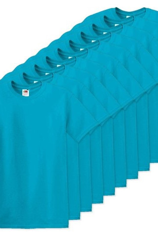 Pack de 100 Fruit of the Loom SC6 - T-Shirt Manches Courtes 100% Coton