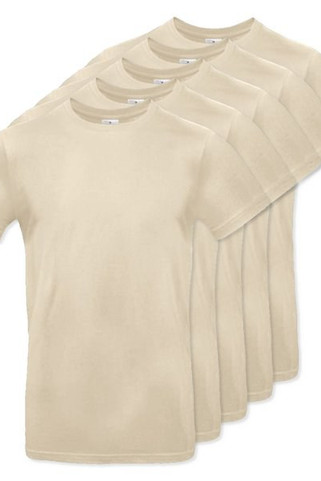 Pack of 5 B&C BC03T - Mens Modern Ringspun Cotton T-Shirt
