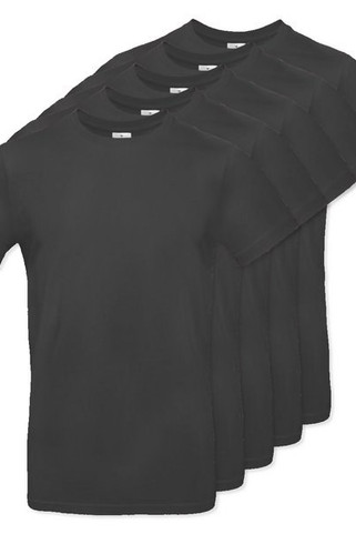 Pack of 5 B&C BC03T - Mens Modern Ringspun Cotton T-Shirt