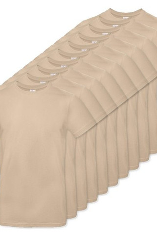 Pack of 10 B&C BC03T - Mens Modern Ringspun Cotton T-Shirt