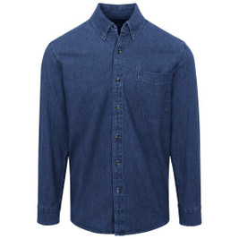 Port & Co SP10 - CLOSEOUT -   Mens Long Sleeve Denim Shirt