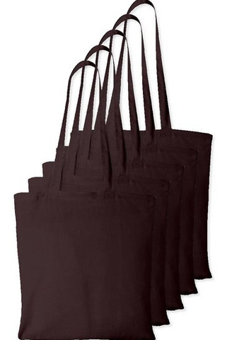 Pack of 5 Westford mill WM101 - Versatile Cotton Tote Bag for Customization