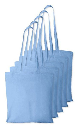 Pack of 5 Westford mill WM101 - Versatile Cotton Tote Bag for Customization