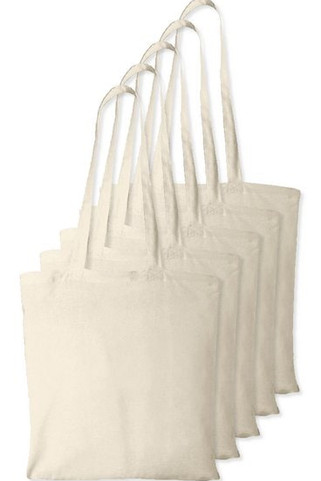 Pack of 5 Westford mill WM101 - Versatile Cotton Tote Bag for Customization
