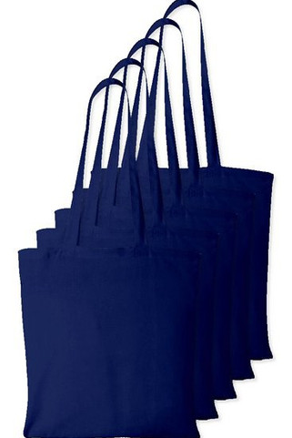 Pack of 5 Westford mill WM101 - Versatile Cotton Tote Bag for Customization
