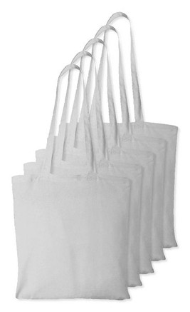 Pack of 5 Westford mill WM101 - Versatile Cotton Tote Bag for Customization