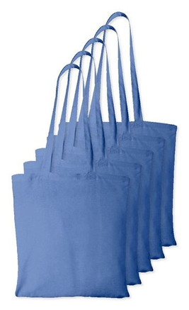 Pack de 5 Westford mill WM101 - Sac Cabas Personnalisable en Coton Westford Mill