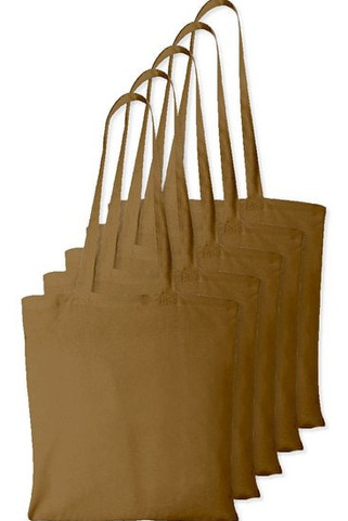Pack de 5 Westford mill WM101 - Sac Cabas Personnalisable en Coton Westford Mill