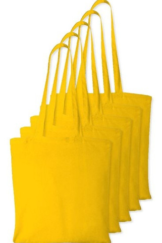 Pack of 5 Westford mill WM101 - Versatile Cotton Tote Bag for Customization