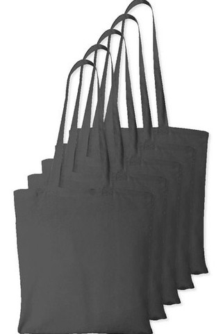 Pak van 5 Westford mill WM101 - Kleurrijke Katoenen Schoudertas voor Promotie