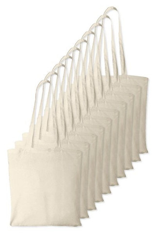 Pack of 10 Westford mill WM101 - Versatile Cotton Tote Bag for Customization