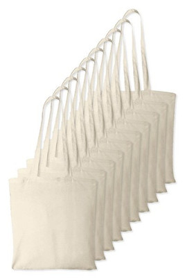 Pack of 10 Westford mill WM101 - Versatile Cotton Tote Bag for Customization