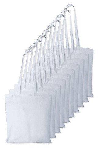Pack of 10 Westford mill WM101 - Versatile Cotton Tote Bag for Customization