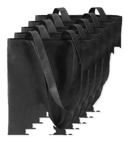 Pack of 5 GiftRetail IT3787 - TOTECOLOR Versatile Reusable Shopping and Beach Tote Bag