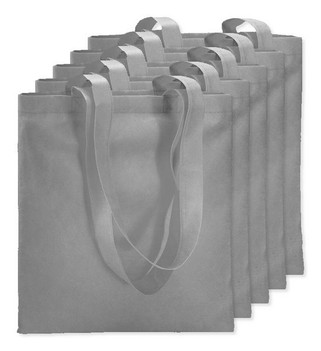 Pack of 5 GiftRetail IT3787 - TOTECOLOR Versatile Reusable Shopping and Beach Tote Bag