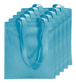 Pack of 5 GiftRetail IT3787 - TOTECOLOR Versatile Reusable Shopping and Beach Tote Bag