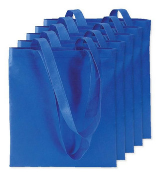 Pack of 5 GiftRetail IT3787 - TOTECOLOR Versatile Reusable Shopping and Beach Tote Bag