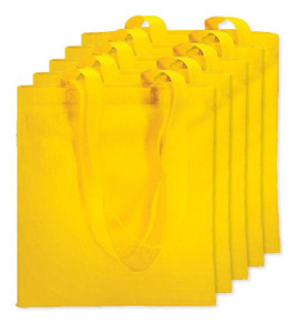 Pack of 5 GiftRetail IT3787 - TOTECOLOR Versatile Reusable Shopping and Beach Tote Bag