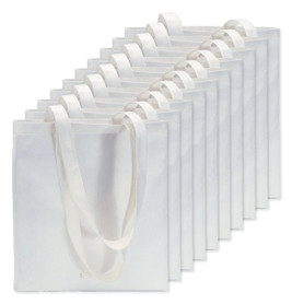 Pack of 10 GiftRetail IT3787 - TOTECOLOR Versatile Reusable Shopping and Beach Tote Bag