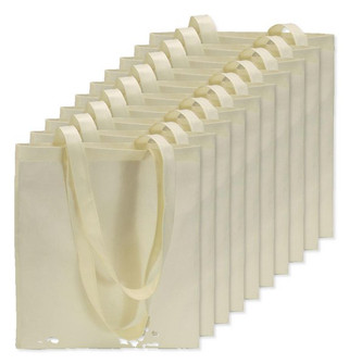 Pack of 10 GiftRetail IT3787 - TOTECOLOR Versatile Reusable Shopping and Beach Tote Bag