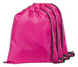 Pak van 3 Egotier 92910 - 210D rugzak met zwarte trekkoorden