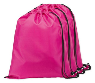 Pak van 3 Egotier 92910 - 210D rugzak met zwarte trekkoorden