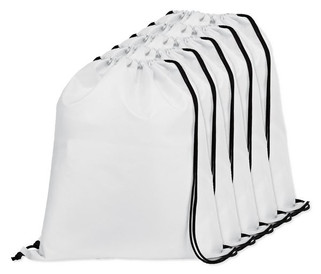 Pack of 5 Egotier 92910 - 210D drawstring backpack