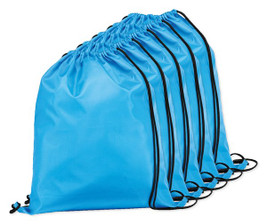 Pack de 5 Egotier 92910 - Sac à dos 210D avec cordons de serrage noirs