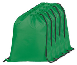 Pak van 5 Egotier 92910 - 210D rugzak met zwarte trekkoorden