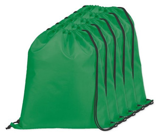 Pack de 5 Egotier 92910 - Sac à dos 210D avec cordons de serrage noirs