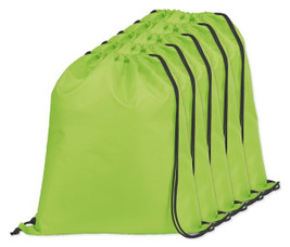 Pack of 5 Egotier 92910 - 210D drawstring backpack