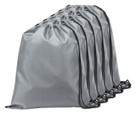 Pack de 5 Egotier 92910 - Sac à dos 210D avec cordons de serrage noirs