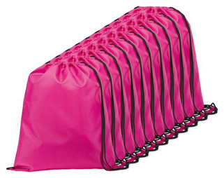 Pak van 10 Egotier 92910 - 210D rugzak met zwarte trekkoorden