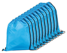 Pack de 10 Egotier 92910 - Sac à dos 210D avec cordons de serrage noirs