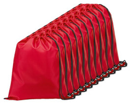 Pack de 10 Egotier 92910 - Sac à dos 210D avec cordons de serrage noirs