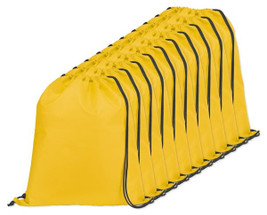 Pak van 10 Egotier 92910 - 210D rugzak met zwarte trekkoorden