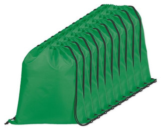 Pak van 10 Egotier 92910 - 210D rugzak met zwarte trekkoorden