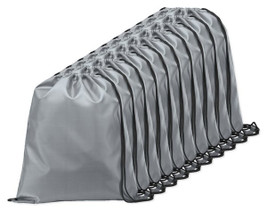 Pack de 10 Egotier 92910 - Sac à dos 210D avec cordons de serrage noirs