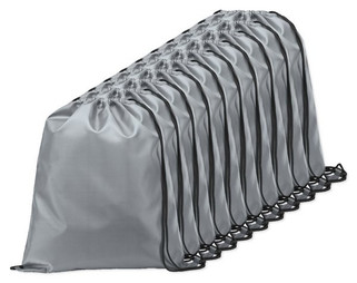 Pack mit 10 Egotier 92910 - 210D Rucksacktasche mit schwarzen Zugbändern