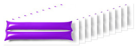 Pack of 10 Stamina PF3106 - JAMBOREE Set of two inflatable and reusable cheer batons in LDPE