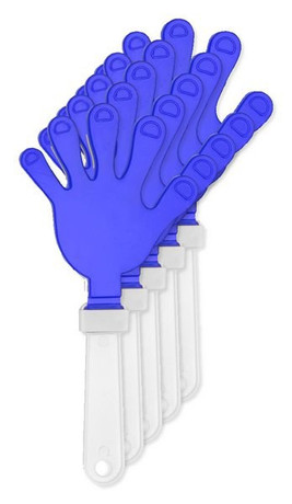 Pack of 5 Stamina PF3105 - REVEL Two-colour clapper in the shape of a hand with handle