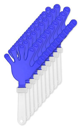 Pack of 10 Stamina PF3105 - REVEL Two-colour clapper in the shape of a hand with handle