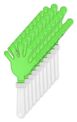 Pack of 100 Stamina PF3105 - REVEL Two-colour clapper in the shape of a hand with handle