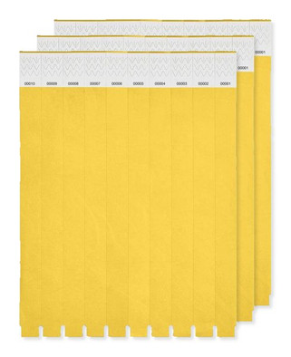 Pak van 3 GiftRetail MO8942 - TYVEK 1 Vel met 10 event armbandjes
