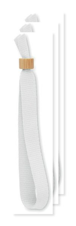 Förpackning med 3 GiftRetail MO6706 - FIESTA RPET festivalarmband