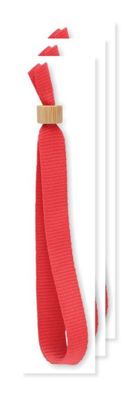Pack of 3 GiftRetail MO6706 - FIESTA RPET Eco-Friendly RPET Polyester Event Wristband