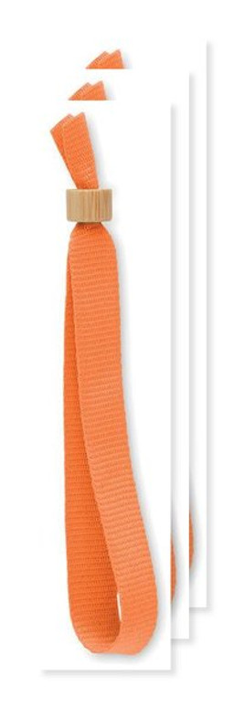 Förpackning med 3 GiftRetail MO6706 - FIESTA RPET festivalarmband